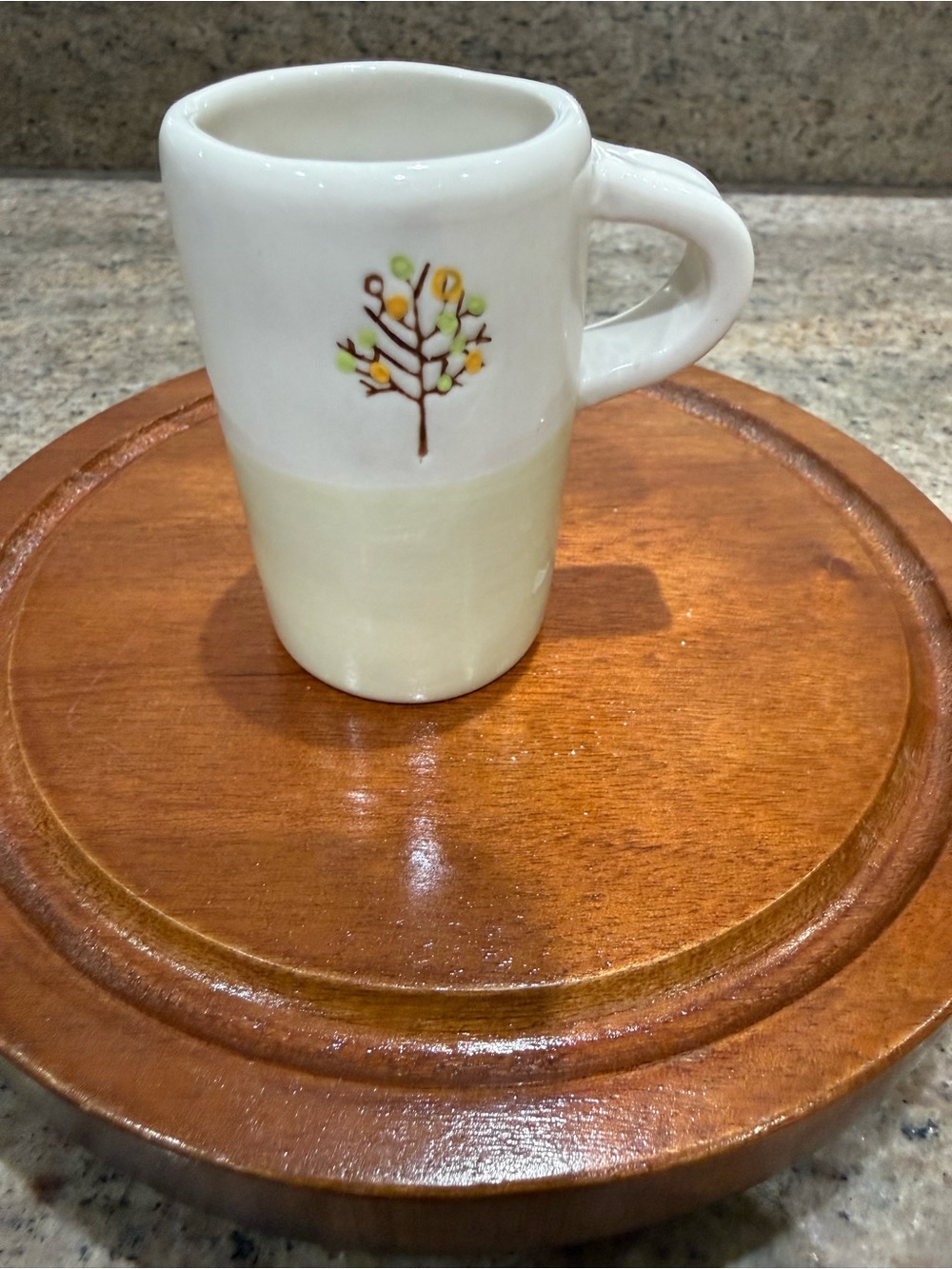 Starbucks 2009 expresso hand painted tree cup